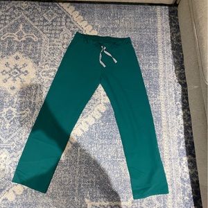 FIGS basic Livingston scrub pants, hunter green, size medium